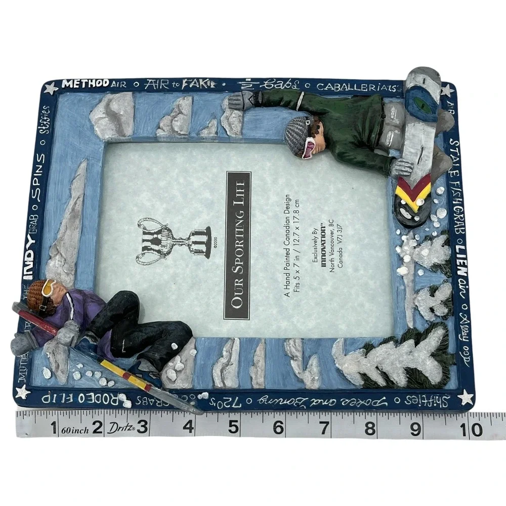 Innovation Our Sporting Life Snowboarder Photo Frame 5x7 Hand Painted 270229